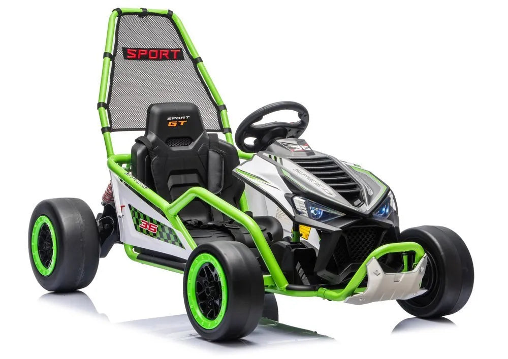 DM‑107 – 24V 7Ah – 2×200W „Mute Motor“ – DRIFT – Žalias